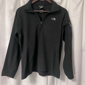 The North Face Pullover Womens L Black Flashdry Classic Fleece Quarter‎ 1/4 Zip